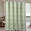 Extra Long Boho Shower Curtain Tassel Shower Curtain Set with