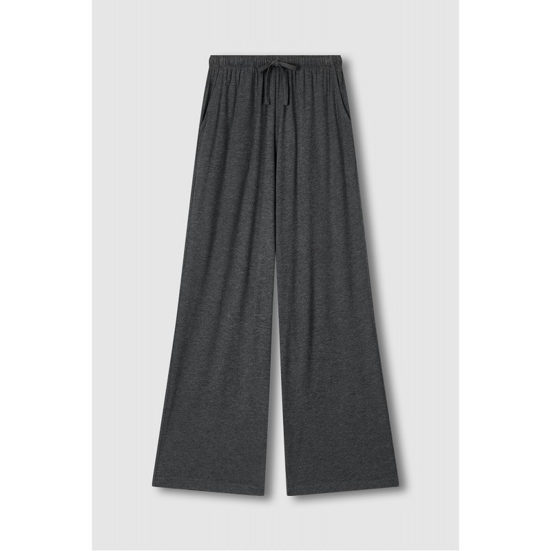 JAJU [JAJU] Women's Rayon Stretch 10-part Lounge Pants_Charcoal