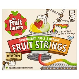 The Fruit Factory Strawberry, Apple & Orange Fruit Strings (5x20g) - Pack of 6
