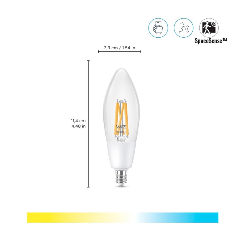 Wiz 40W B11 Clear E12 Tunable White
