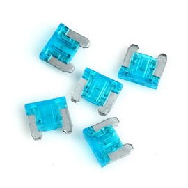 5 Pcs Car Truck Mini Low Profile Atm Style Fuse W/ 15 Ampere Auto Car Boat Truck SUV Automotive Replacement Fuses
