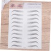 SAFIGLE 2Pcs Eyebrow Stickers Realistic Artificial Eyebrow Transfer Tool for
