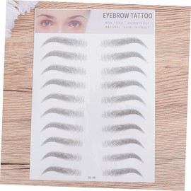 SAFIGLE 2Pcs Eyebrow Stickers Realistic Artificial Eyebrow Transfer Tool for Men Women Easy to Use Black for Sparse Brows for Beginners