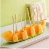 Whispering Fantasy 100pcs 9cm Wooden Fruit Forks, Disposable Wooden Forks