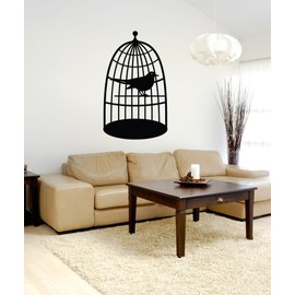 Vinyl Wall Decal Sticker Caged Bird OS_MB249B