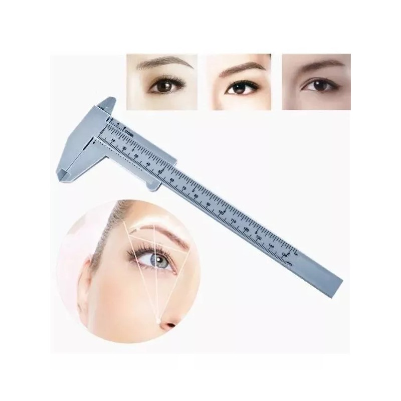 Beauty Eye Vernier Medidor Regla Para Cejas Microblading Shading