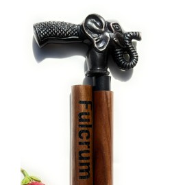 Fulcrum care Wooden Walking Cane with Aluminium Handle - Handmade, Ergonomic, Wooden Canes for Men, Cane for Women - Walking Sticks for Seniors,Wooden Walking Stick