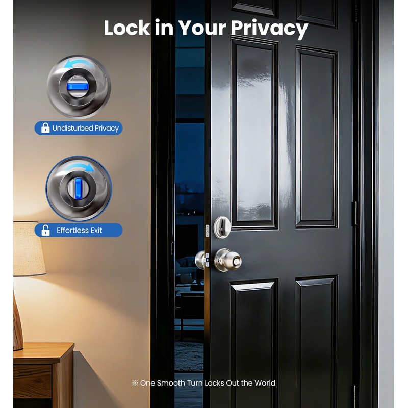 Veise Keyed Alike Door Knob & Single Cylinder Deadbolt Set,