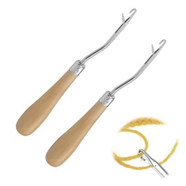 Pack of 2 Latch Needles, Crochet Hooks, Wooden Crochet Hooks, Crochet Latch Hooks, Curved Crochet Hooks, Carpet Making, Knitting, for Carpet Making, Hair Extensions and for Craft Projects