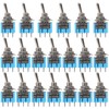 20pcs Mini Toggle Switch 3Pin On/On 6A 125V On/On Miniature