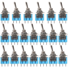 20pcs Mini Toggle Switch 3Pin On/On 6A 125V On/On Miniature Toggle Switch