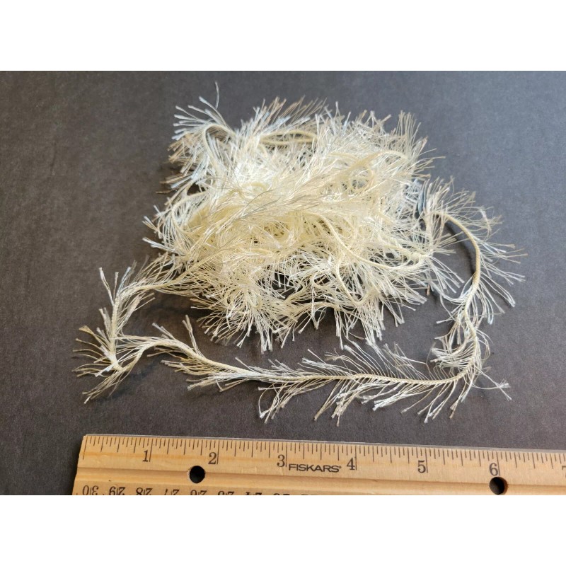 read ad 4 Yards BUTTERCREAM Crystal Ice Hackle Feather Replacement