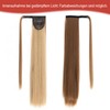 JJstar 70 cm Long Straight Ponytail Braid Hairpiece, Synthetic Hair