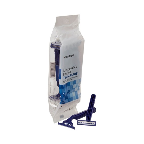McKesson Razor Twin Blade Blue 10 per Pack 16-RZ11