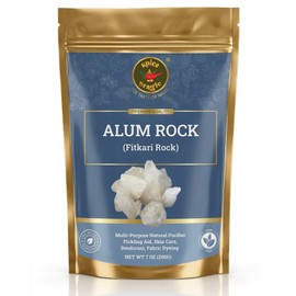 Spice Magic White Alum Crystal Rock, 7oz (200G) I 100% Natural I Perfect for Odor Control, Minor Cuts, Aftershave, and Pickling. (7oz, ALUM ROCK)