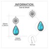 ONEFINITY Turquoise Teardrop Earrings for Women 925 Sterling Silver Sunflower