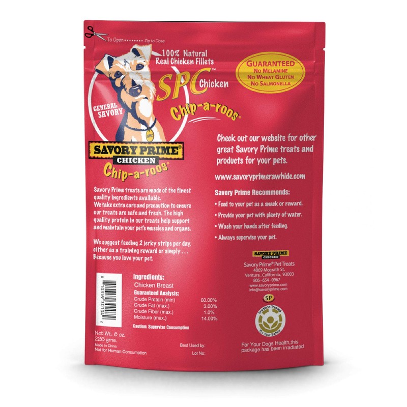 Savory Prime Chicken Chip-A-Roos Jerky Treat, 4-Ounce