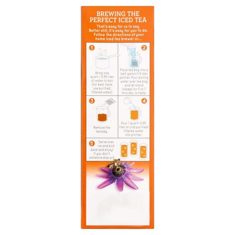 China Mist, Passion Fruit Black Tea Bags for Iced Tea,