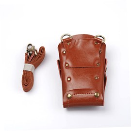 Mikinona Tool Organizer Waist Bag Scissor Holder for Hairdressers Stylist Tool Bag Brown