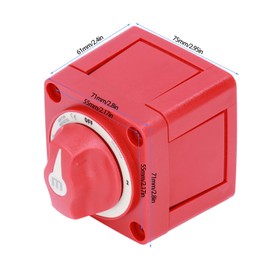 Cunyuer 300A Battery Disconnect Switch, 3 Position Dual Battery Switch, Battery Kill Switch for Marine, Boat, Car, Truck, Trailer, RV