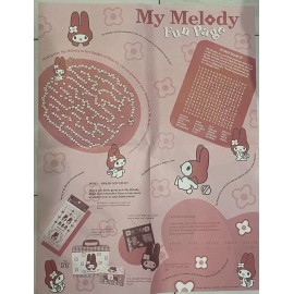 Sanrio Vintage Sanrio My Melody 17” X 22” Poster & Fun Page.