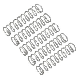 QUARKZMAN Pack of 5 Compression Springs, 0.7 x 6 x 25 mm, Compression Springs, Spring Springs, Coil Springs, Steel Springs, 304 Stainless Steel, Silver