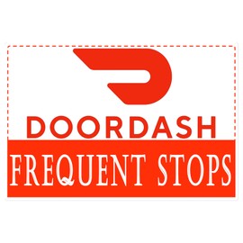 Doordash Magnetic Sign for Car, Doordash Car Magnets Sign, Reflective Food Delivery Driver Magnet for Vehicles, Heavy duty, Truck(White-Red 1 Pack)