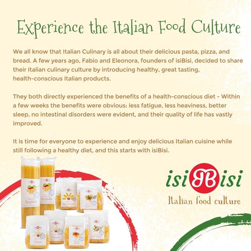 isiBisi Gluten-Free Pasta Sampler, 8-Pack - Penne, Spaghetti, Rigatoni, Tubetti,