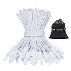 BYZANDQI Bungee Cord with Hooks, Pack of 25, Expander with Hooks, 15 cm, Tarpaulin Tensioner, Tent Rubber, Rubber Tensioner, Tarpaulin Rubber Expander Loops for Tarpaulins, Tent, Net, Camping