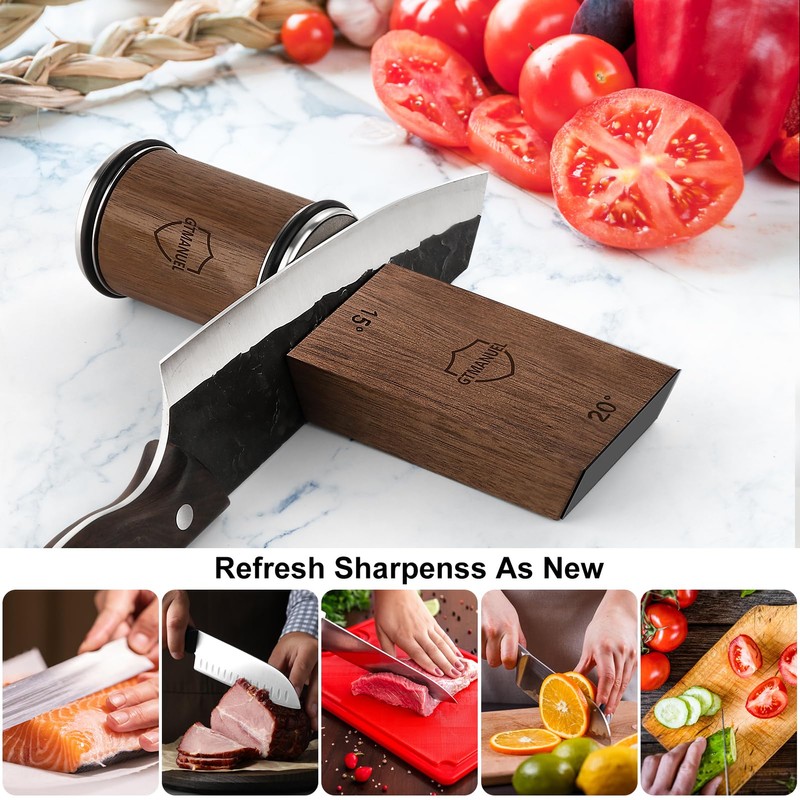 Rolling Knife Sharpener Kit, Roller Knife Sharpener with Industry Diamonds