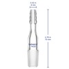 Labasics Glass Straight Inlet Adapter with 14/20 Male Glass Joint
