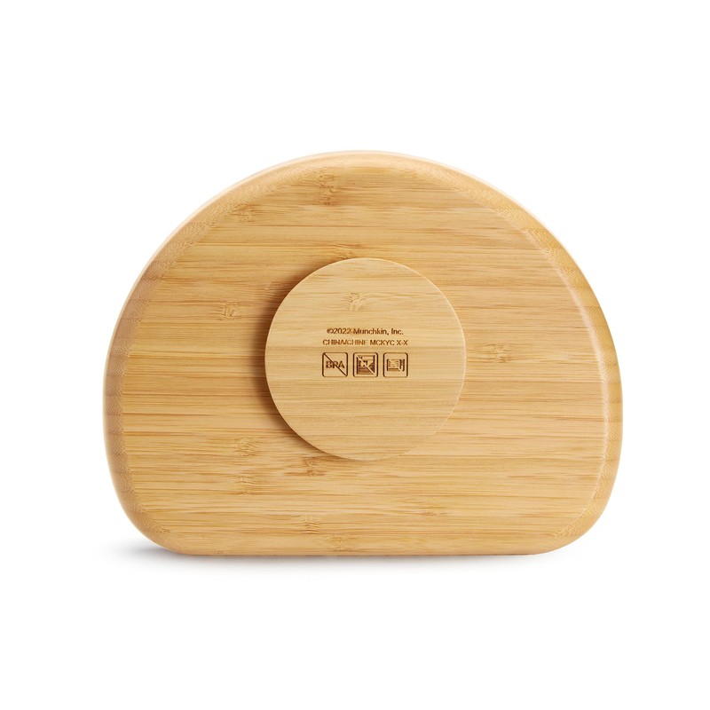 Munchkin® Bambou™ Divided Suction Plate - Eco-Friendly Bamboo Dinnerware for