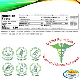 Krampade Original 2K - 2000mg High Potassium Cramp Relief Electrolyte Drink Powder: Faster Recovery, Slower Fatigue, Optimized Hydration | 20 Single Serving Packets (Lemon Lime)