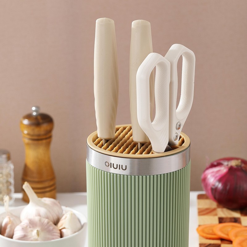 Knife Block without Knives, OLULU Universal Round Knife Block Holder,