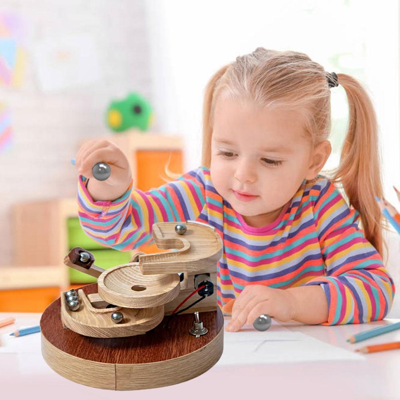 Wooden Marble Machine Wooden Marble Perpetual Motion Ball Desk Toy