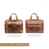 Lennie Piell Full Grain Handmade Leather Briefcase for Men and