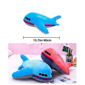 Xshelley 40 cm Airplane Plush Toys Airplane Plush Stuffed Pillow Model Toy,Gifts birthday for Kids (blue)