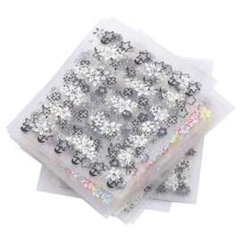Yosoo Health Gear Nail Stickers, 50 Sheets 3D Nail Stickers with Different Patterns and Colours, Nail Art Flower Stickers, Colourful Nail Art Design Stickers, Decal Decoration