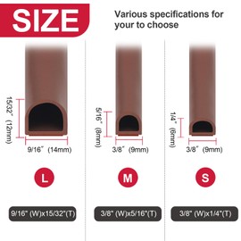 【New Upgrade】Silicone Door Weather Stripping Door Seal Strip, 19.7 Feet Self-Adhesive D-Shape Door Insulation Strip for Door Frame& Window Seal Large Gaps, Easy to Cut & Install