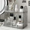 Double Layer Storage Shelf Large Capacity Fashionable 2 Tier Acrylic