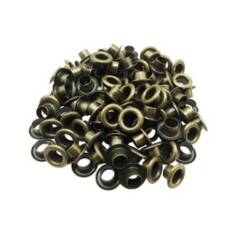 Amanaote 3mm Internal Hole Diameter Bronze Eyelets Grommets with Washer Self Backing Pack of 200 Sets