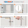 KOVOSCH 2 Pack Hinge Pin Door Stopper Brushed Satin Nickel