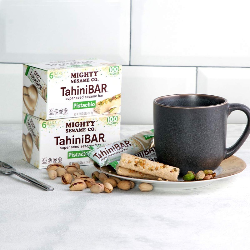 Mighty Sesame Tahini Bars with Pistachio 3.8oz (8 Pack, 48