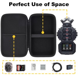 Aenllosi for Zoom H8 Digital Multitrack Recorder Hard Travel Case (Case Only)