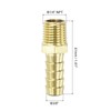 sourcing map Brass Hose Barb Fittings 2pcs 3/8" Barbx1/4 NPT
