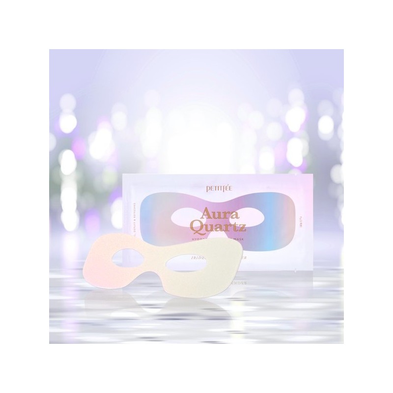 Petitfee 아우라 쿼츠 하이드로겔 아이존 마스크 이리디센트 라벤더 5매 Aura