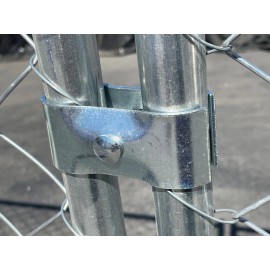 Sandbaggy 1-3/8" Galvanized Chain Link Fence Connector Brackets (w/ Nut & Bolt) - 50