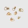 Cohentbliss Brass Studs Screw Ring Rivets with Ring Gold Brass