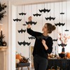 Lzahuam 16 Pcs Halloween Hanging Bats Decorations, Halloween Paper Bat