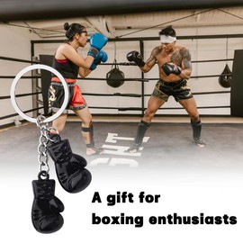 Boxer Husband Christmas Bday Gifts for Grandson Mini Boxing Gloves Keychain Gifts for Best Friend Xmas Birthday Gifts for Boxer Black Boxing Glove Keychain Gifts for Boxer Worker Appreciation Gifts